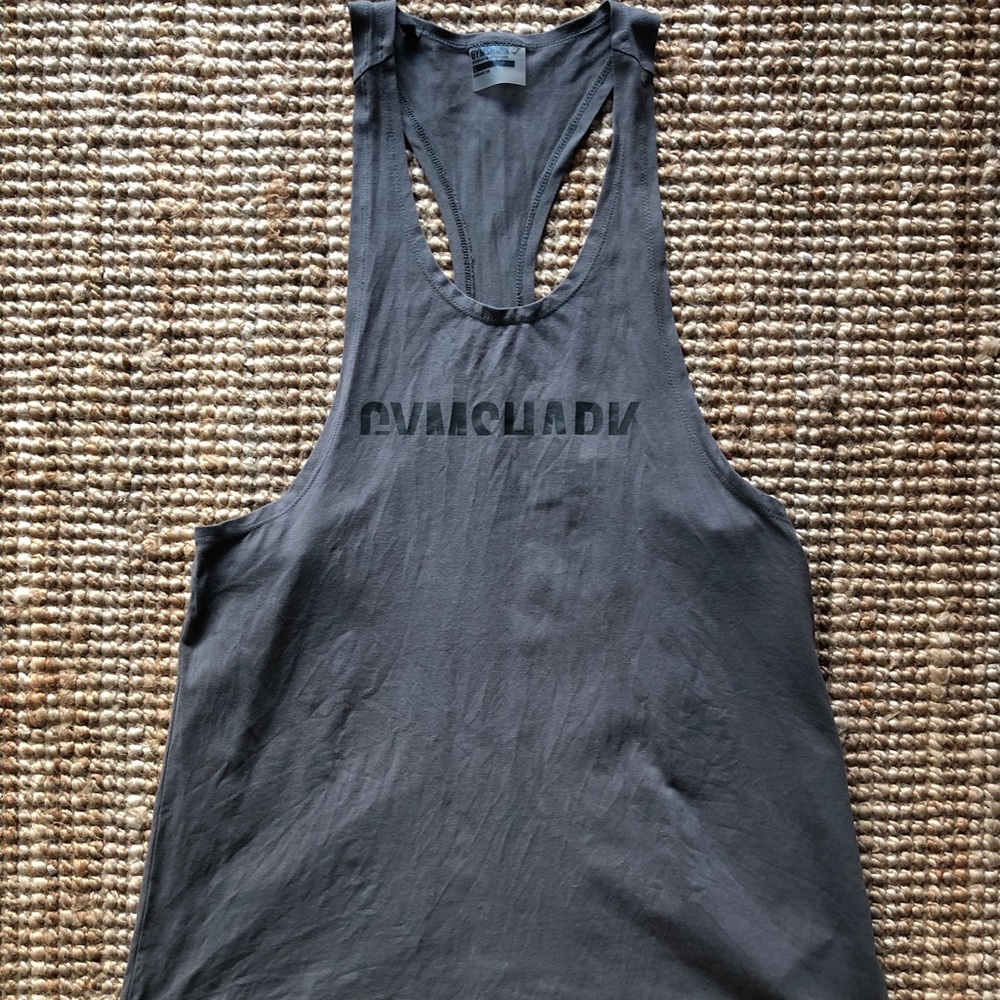 Gymshark stringer tank top half logo design